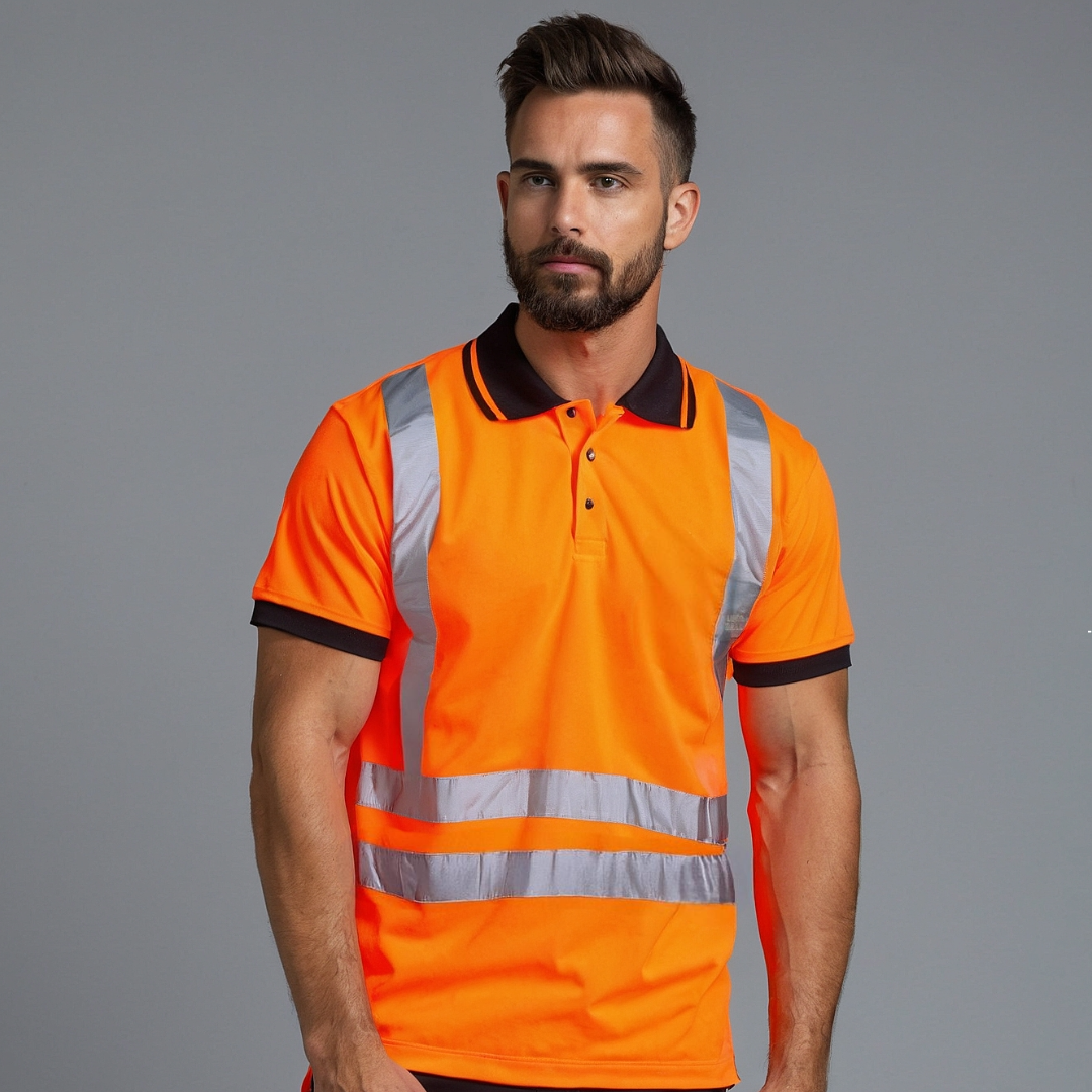 Deadly Dads High Vis Fluoro Orange Unisex Polo Shirt