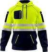 Mens Hi Vis Work Wear Pullover Hoodie Safety Sweatshirt