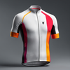 White Asymm Cycling Jersey