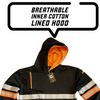 Black/Orange High-Visibility Safety Hoodie with Pockets