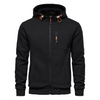 Black Work Zip Hoodie