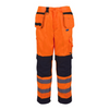 Builders Hi Vis Trousers Orange & Black