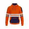 Hi Vis Pro Series Hoodie X1 - Orange/navy