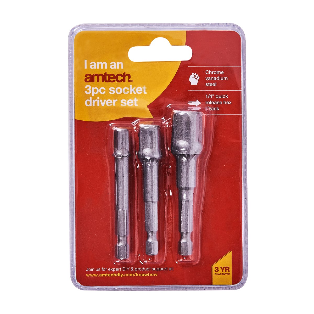 Nested Socket Driver Hex Socket Driver Set 3pc – Built Tough