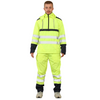Hi Vis Yellow Polyester Reflective Rainsuit