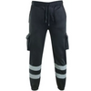 Hi Vis Black Jogging Bottoms