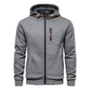 Light Grey Work Zip Hoodie
