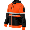 Mens Hi Vis Safety Work Orange Multi Zipped Pockets