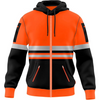 Mens Hi Vis Safety Work Orange Multi Zipped Pockets