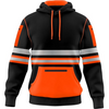 Mens Hi Vis Work Wear Pullover Hoodie Safety Reflective Sweatshirt