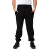 Mens Black Elasticated Plain Fleece Jogging Bottoms