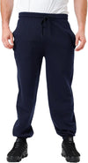 Navy Mens Elasticated Plain Fleece Jogging Bottoms