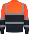 High Visibility Reflective Tape Sweatshirt - Navy/Orange
