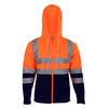 Orange Two Tone Hi Vis Zip Hoodie