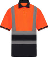 Orange and Navy Hi Vis Polo Shirt