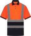 Orange and Navy Hi Vis Polo Shirt