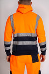Two Tone Hi Vis Hoodie Orange