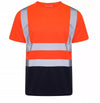 Hi Vis Two Tone Short Sleeve Crew Neck T-Shirt