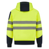 Yellow Hi Vis Visibility Zip Up Hoodie