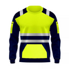 Yellow Hi Vis Safety Work Fleece Sweatshirt