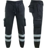 Hi Vis Black Jogging Bottoms