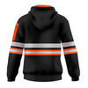 Black Orange Hi Vis Pullover Hoodie
