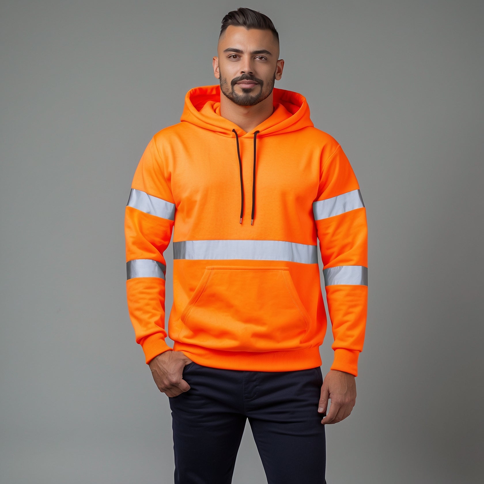 Orange hi vis hoodie clearance