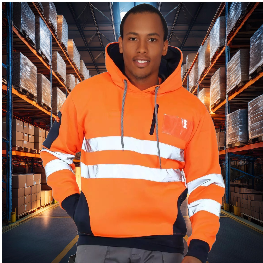 Pullover Safety Orange Hi Vis Hooded Sweatshirt Built Tough